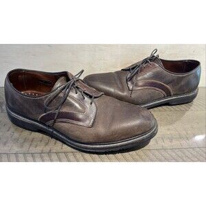 ALLEN EDMONDS MENS Size 10.5 BROWN LEATHER OXFORD SHOES BERKSHIRE lace 4544
